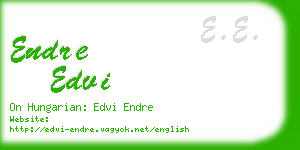 endre edvi business card